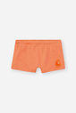 Sunga Infantil Boxer Cós com Cadarço UV Laranja Neon