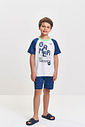 Pijama Infantil Gamer com Camiseta e Bermuda em Malha Suede