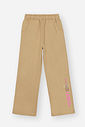 Conjunto Infantil Menina Jaqueta Bomber E Wide Leg Bege Mundo Cinti