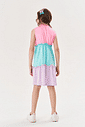 Vestido Infantil Menina Três Marias Rosa, Azul E Lilás Cinti