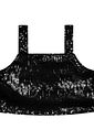 Top Teen Feminino Paetê Preto Dway