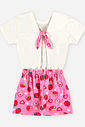 Macaquinho Infantil Menina Morango Smoothie com Strass