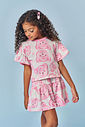 Conjunto Infantil Menina Cabeça de Ursinhos Rosa Mundo Cinti