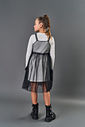 Vestido Infantil Menina com Sobreposição Preto CTV