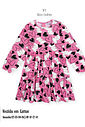 Vestido Infantil Manga Longa com Babados Três Marias – Vestido Menina Corações Mundo Cinti