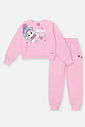 Conjunto Infantil Menina Blusão Hello E Calça Rosa Mundo Cinti