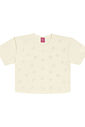 Blusa Boxy Infantil Menina Com Strass Natural Cinti