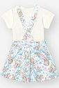 Conjunto Bebê Menina com Salopete Estampada e Body Cotton – Ursinha Delicada Cinti Baby NATURAL/AZ PORCELANA