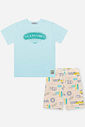 Conjunto Infantil Menino Ocean Vibes Brisa com Bermuda Estampada