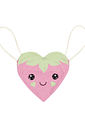 Conjunto Infantil Menina Blusa; Short E Mochila Strawberry Verde E Rosa Cinti