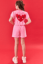 Conjunto Infantil Menina Blusa; Short E Mochila Strawberry Verde E Rosa Cinti
