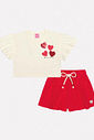 CONJ BLUSA E SHORTS NATURAL/VM MARTE