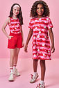 Vestido Infantil Menina Suplex Power com Estampa de Morangos