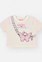 Conjunto Bebê Blusa Borboleta e Short-Saia Lilás com Strass