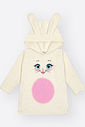 Vestido Infantil Manga Longa Peluciado com Capuz – Vestido Bebê Menina Coelho Mundo Cinti