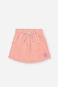 Conjunto Infantil Neon Love com Blusa Boxy e Shorts Saia em Moletom P.A – Look Menina Verão com Rele NATURAL/LARANJA NEON