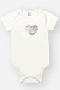Conjunto Body Bebê Menina com Saia Holográfica – Look Foil Cintilante Cinti Baby NATURAL/RS IOGURTE