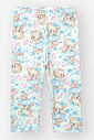 Conjunto Bebê Menina Ursinha Bailarina com Legging Estampada – Look Confortável Cinti Baby NATURAL/AZ PORCELANA