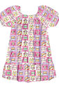 Vestido Infantil Menina Com Bolsa Gatinho Rosa Cinti