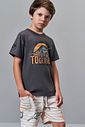 Camiseta Infantil Menino Braquiossauro em Meia Malha