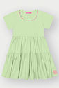 Vestido Menina com Colar de Miçangas Verde Mundo Cinti