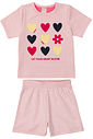 Conjunto Infantil Corações de Blusa e Shorts Rosa Conjunto Infantil Corações de Blusa e Shorts Rosa
