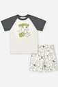Pijama Infantil Raglan Monstrinho Natural