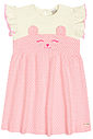 VESTIDO NATURAL/ROSA NEON