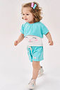 CONJ BLUSA,SHORTS,SOBREPOSICAO NAT/AZ LITORAL/AZ LI