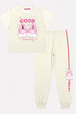 PIJAMA BLUSA E CALCA NATURAL/NATURAL