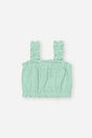 Conjunto Infantil Neon Love com Regata Cropped, Shorts em Moletinho Waffle e Bolsa – Look Menina Ver VERDE BRISA