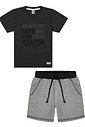 CONJ CAMISETA E BERMUDA CZ CHUMBO STONE/PRET