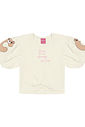 Conjunto Infantil Menina Blusa Cropped E Short-Saia Natural E Bege Cinti Conjunto Infantil Menina Blusa Cropped E Short-Saia Natural E Bege Cinti