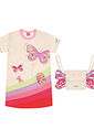 Vestido Infantil Menina Com Bolsa De Borboleta Off White Cinti