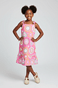 Vestido Infantil Estampado Sweet Hearts Rosa Abrange