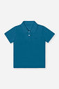 Camisa Polo Infantil Menino Dark Ocean em Meia Malha Bordada