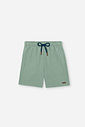 Conjunto Infantil Menino Camiseta Palma Bordada e Bermuda Olive