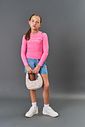 Blusa Infantil Menina Abertura Ombro Rosa CTV