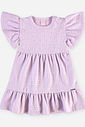 Vestido Infantil Bebê Lilás com Strass em Malha Lastex