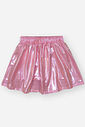 Conjunto Infantil Menina Blusão E Saia-Short Holográfico Rosa Mundo Cinti