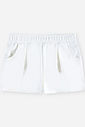 Conjunto Infantil Menina Regata Cropped Lemon e Short Branco