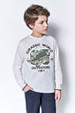 Camiseta Menino Manga Longa Ankylosaurus Kippos