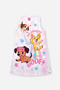 Vestido Infantil em Suplex com Estampa de Cachorrinhos – Vestido Menina Verão Rosa com Strass ROSA CONFETE