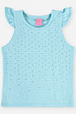 Conjunto Infantil Menina Regata com Strass e Short-Saia Sorvetes