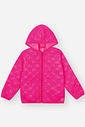 Jaqueta Infantil Menina Matelassê Rosa Neon Mundo Cinti