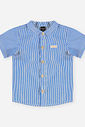 Conjunto Bebê Menino Camisa Alfaiataria Listrada e Bermuda Latte