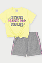 CONJ BLUSA E SHORTS AM VAGALU/MESCLA MED