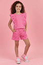Conjunto Infantil Menina Tutti-Frutti Blusa E Short Rosa Mundo Cinti