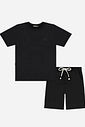 Conjunto Menino Camiseta e Bermuda Comfy Preto
