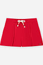 Conjunto Infantil Menina Blusa Boxy Laços e Short Waffle Vermelho